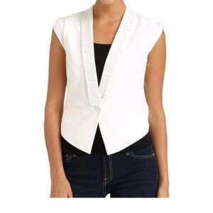 BCBG MaxAzria Vest w Rhinestone Lapel M